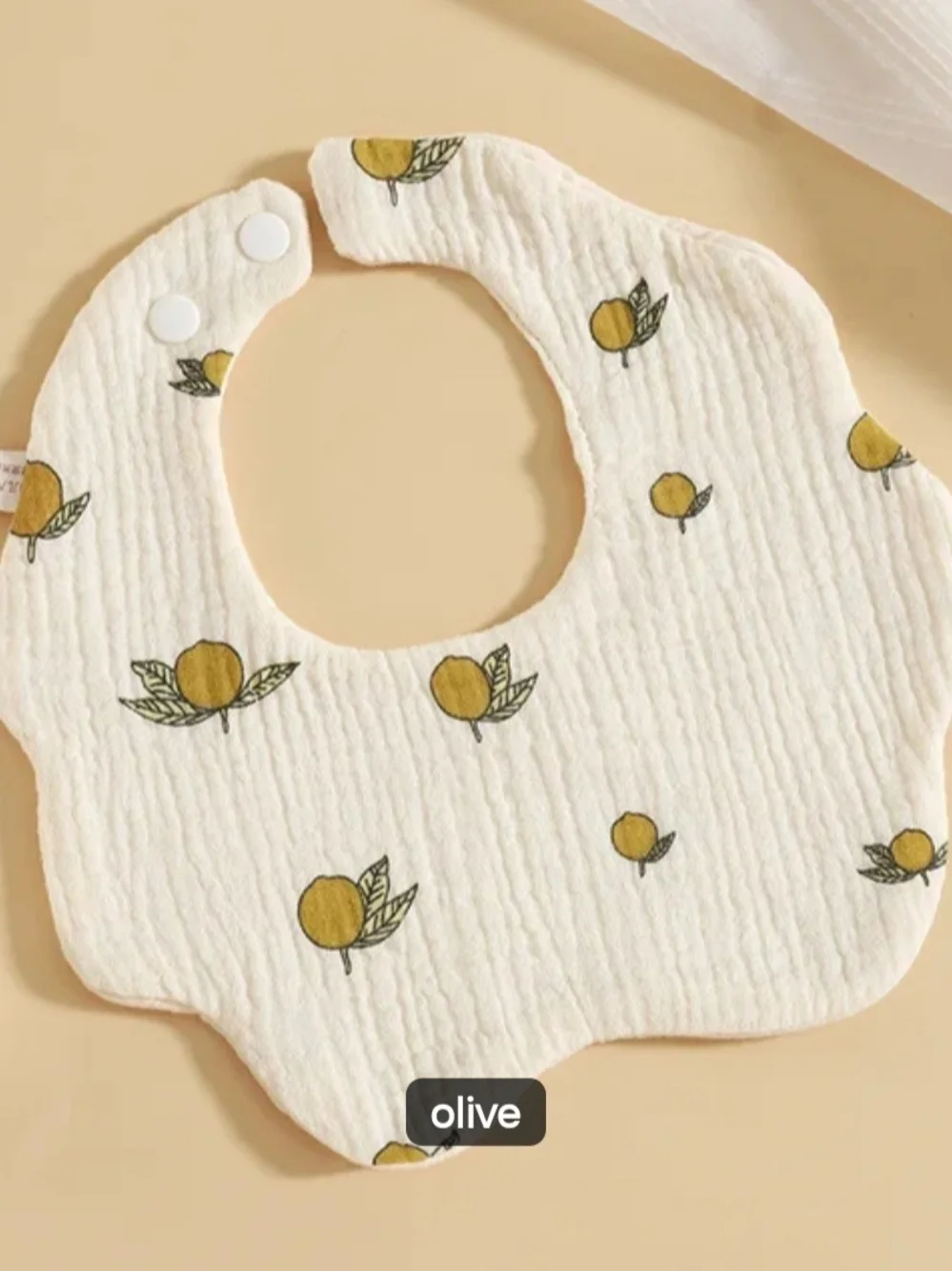 Bib Olive Print Cotton Baby Bib - Kids Accessories NWOT